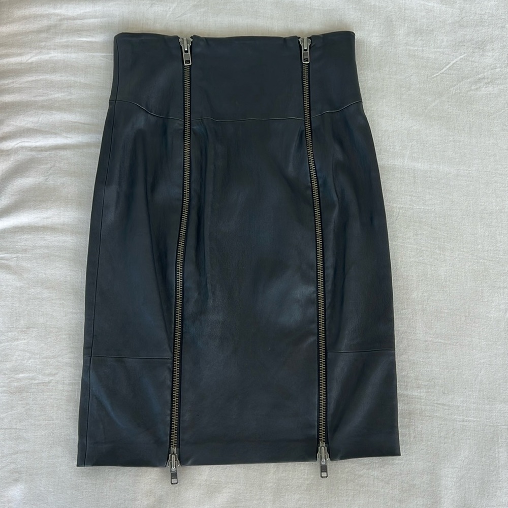 Rachel Zoe Leather Skirt, Size 0